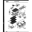 Universal/Multiflex (Frigidaire) MRT18FNBW0 shelves and supports diagram