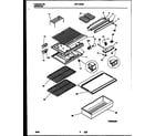 Universal/Multiflex (Frigidaire) MRT13CRBY0 shelves and supports diagram