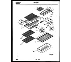 Universal/Multiflex (Frigidaire) MRT15CNBD0 shelves and supports diagram