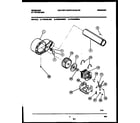 Frigidaire FDG546LBT0 blower and drive parts diagram