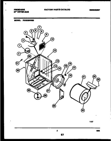 Cabinet and component parts