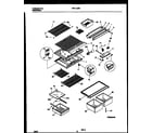 Frigidaire FRT17JRBW0 shelves and supports diagram