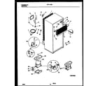 Frigidaire FRT17JRBD1 system and automatic defrost parts diagram
