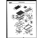 Universal/Multiflex (Frigidaire) MRT19PNBY0 shelves and supports diagram
