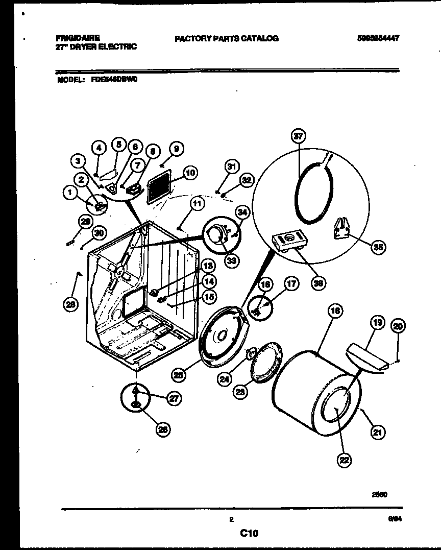 Cabinet and component parts