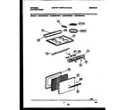 Universal/Multiflex (Frigidaire) MEF203PBDA backguard, cooktop and door parts diagram