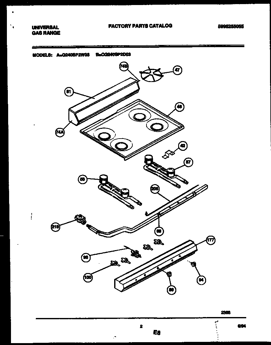 BACKGUARD, COOKTOP AND BURNER PARTS