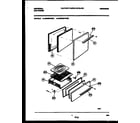 Tappan CG240SP2W3 door and broiler drawer parts diagram