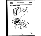 Tappan CG200SP2W2 door and broiler drawer parts diagram