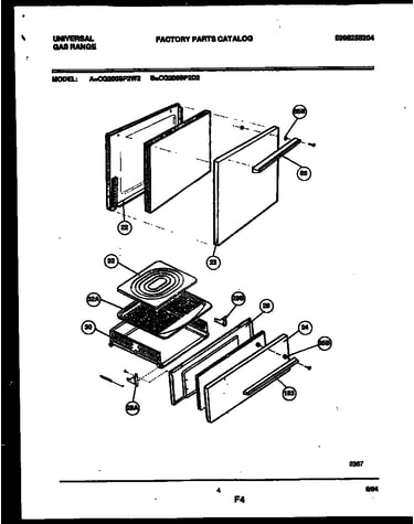 Door and broiler drawer parts