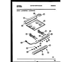 Kelvinator CP240SP2W3 backguard, cooktop and burner parts diagram