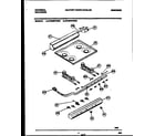 Gibson CP200SP2W2 backguard, cooktop and burner parts diagram