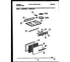 Universal/Multiflex (Frigidaire) MEF500PBDA backguard, cooktop and door parts diagram