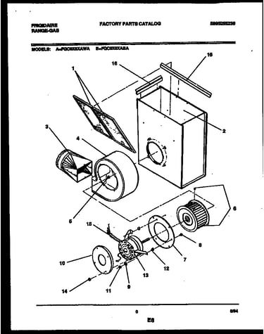 Motor and blower housing parts