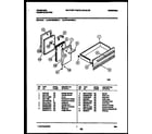 Frigidaire FEF450WBWA door and drawer parts diagram