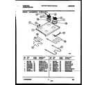 Frigidaire FEF450WBWA cooktop and broiler parts diagram