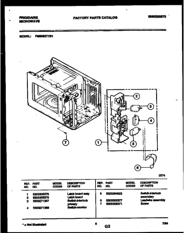 Latch board and leadwire assembly