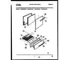 Universal/Multiflex (Frigidaire) MGF500PBDA door and broiler drawer parts diagram