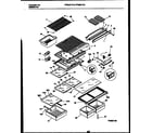 Frigidaire FPGC21TAW1 shelves and supports diagram