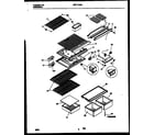 Universal/Multiflex (Frigidaire) MRT17DRBY0 shelves and supports diagram