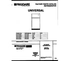 Universal/Multiflex (Frigidaire) MRT21BRBD0 cover diagram
