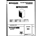 Frigidaire MDH30TF1 front cover diagram