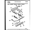 Universal/Multiflex (Frigidaire) MPF200PBWA backguard, cooktop and burner parts diagram