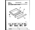 Frigidaire FES355CBTB drawer parts diagram