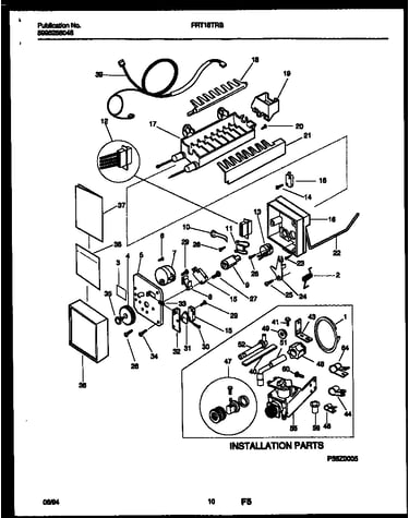 Ice maker and installation parts