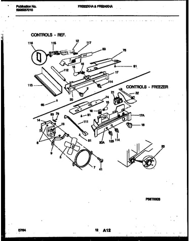 Refrigerator control assembly, damper control assembly and f