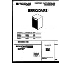 Frigidaire MDH40TF1 front cover diagram