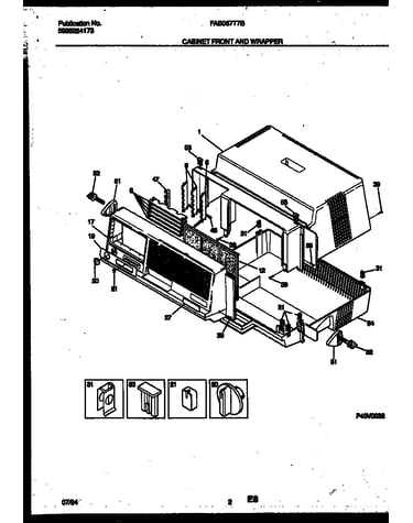 Cabinet front and wrapper parts