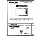 Frigidaire FMS137T1B1 front cover diagram