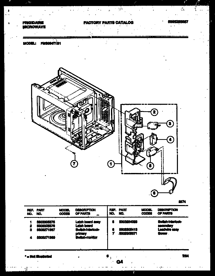 Latch board and leadwire assembly
