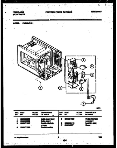 Latch board and leadwire assembly