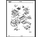 Universal/Multiflex (Frigidaire) MRT26NNBY1 shelves and supports diagram