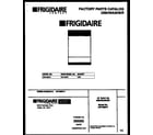 Frigidaire DW1800V1 cover sheet diagram