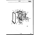 Frigidaire DW1800V1 tub and frame parts diagram