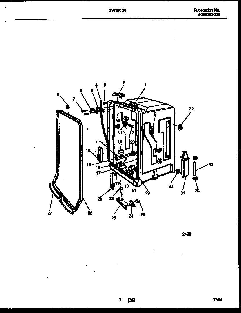 Tub and frame parts