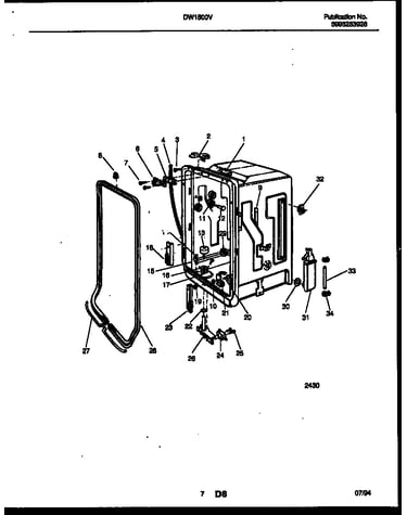Tub and frame parts