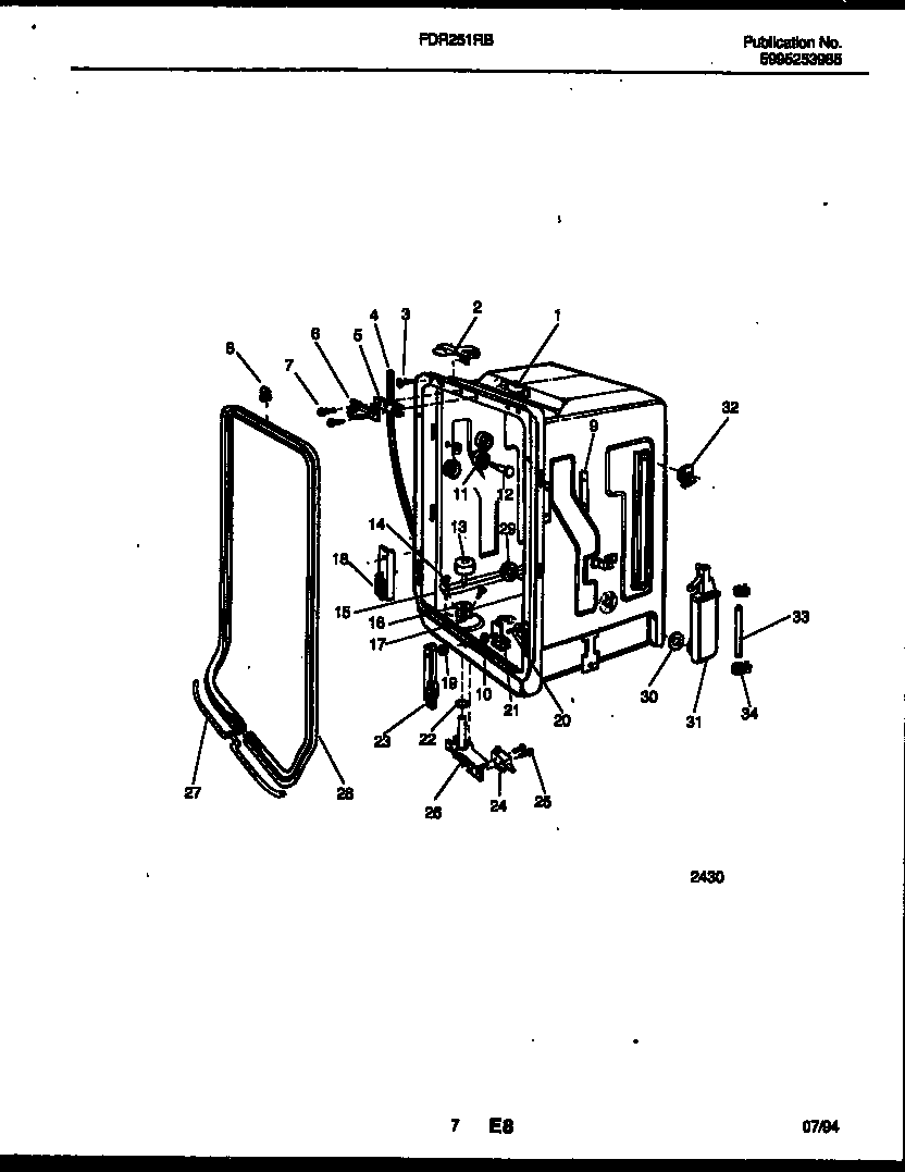 TUB AND FRAME PARTS