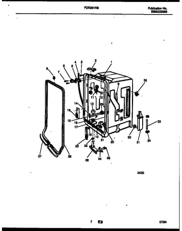 Tub and frame parts