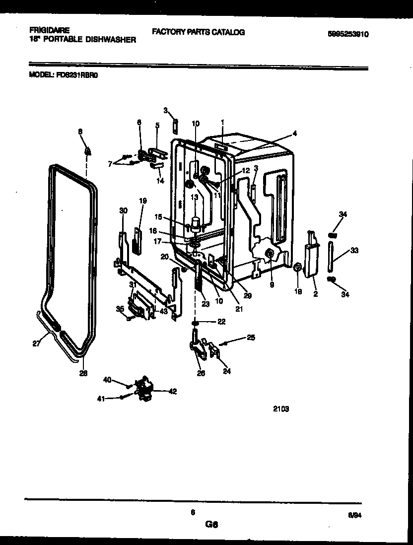 TUB AND FRAME PARTS