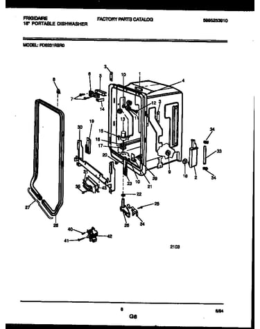 Tub and frame parts