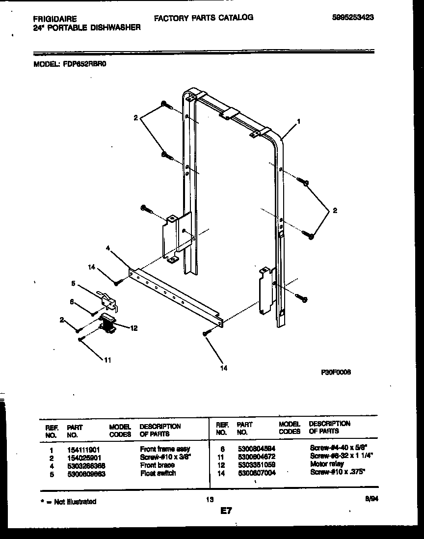 Motor and front frame assembly