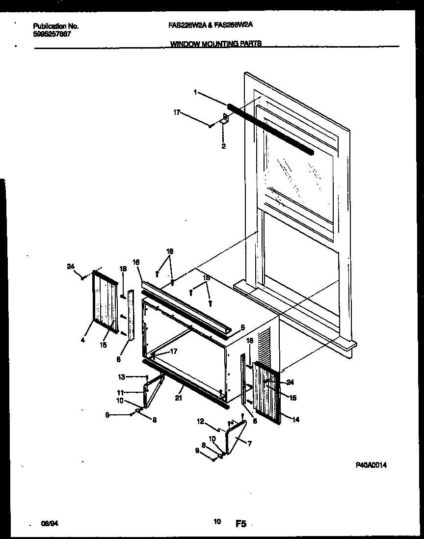 Window mounting parts