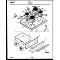 Frigidaire FEF350CASB cooktop and drawer parts diagram