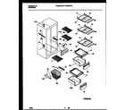 Frigidaire FRS24WPBW0 shelves and supports diagram