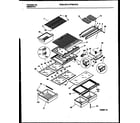 Frigidaire FPGC18TAW2 shelves and supports diagram