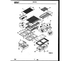 Frigidaire FPGC18TAL3 shelves and supports diagram
